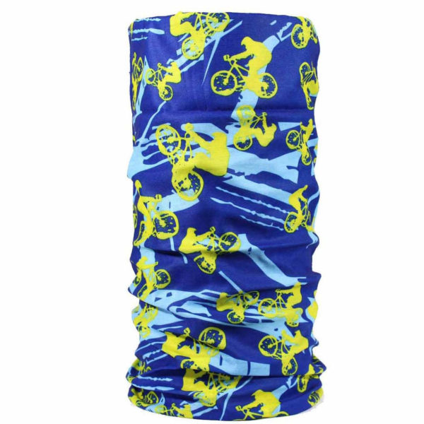 Bandana Bikes Azul e Amarelo